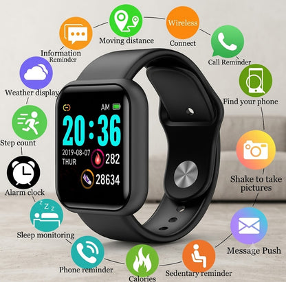 Multifunctional Smart Watch Men Women Bluetooth Connected Phone Music Player Fitness Sport Bracelet Sleep Monitor D13 Smartwatch