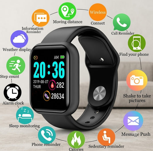Multifunctional Smart Watch Men Women Bluetooth Connected Phone Music Player Fitness Sport Bracelet Sleep Monitor D13 Smartwatch
