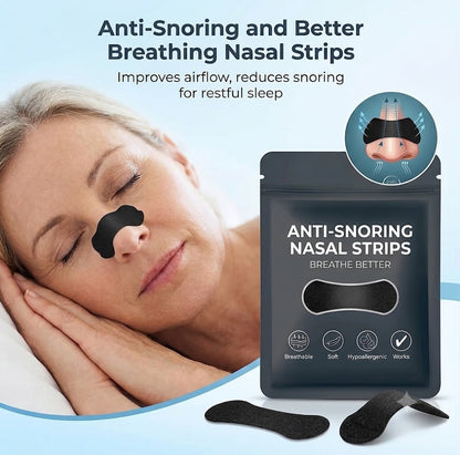Anti Snoring Nose Strips for Breathing Correction Physical Expansion Breathable Nasal Patch Better Sleep Anti-Snoring Nasal Strips