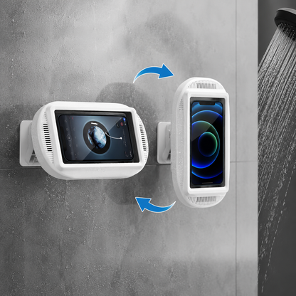 Upgraded Shower Phone Holder Waterproof with Speaker Hole Screentouch Shower Phone Stand Case Mount for Bathroom Bathtub Kitchen