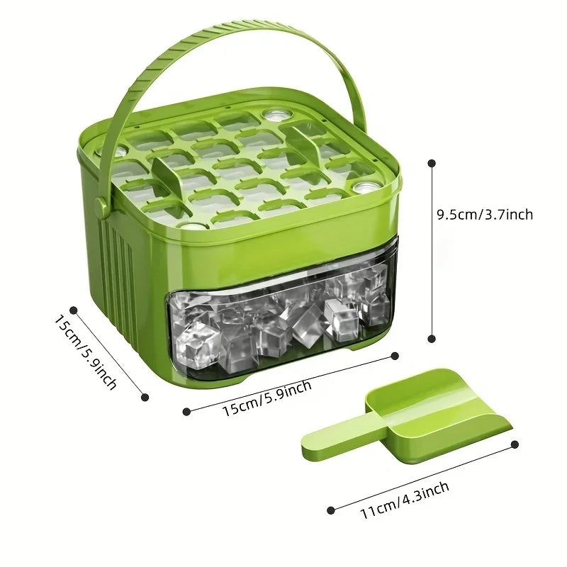 Press The Ice Cube Mold To Make The Ice Box Homemade Ice Cube Shaped Box for Household Refrigerators. Easy Demolding