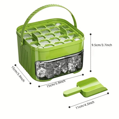 Press The Ice Cube Mold To Make The Ice Box Homemade Ice Cube Shaped Box for Household Refrigerators. Easy Demolding