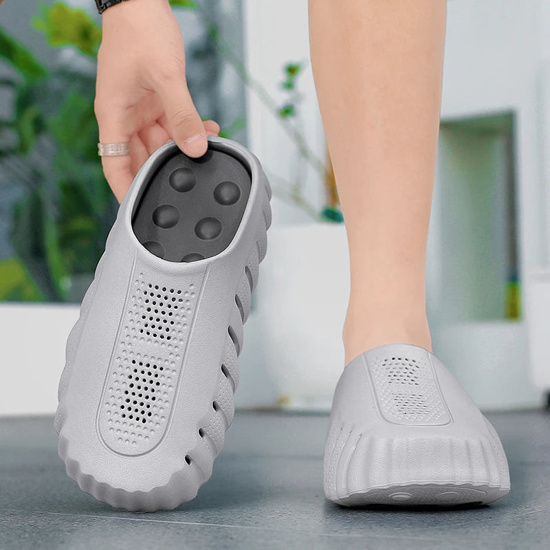Men's Massage Slippers Indoor Outdoor Sandals Beach Comfortable Shell Slides Clogs Casual Shoes Men Women Home Summer Slippers