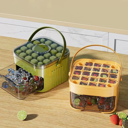 Press The Ice Cube Mold To Make The Ice Box Homemade Ice Cube Shaped Box for Household Refrigerators. Easy Demolding