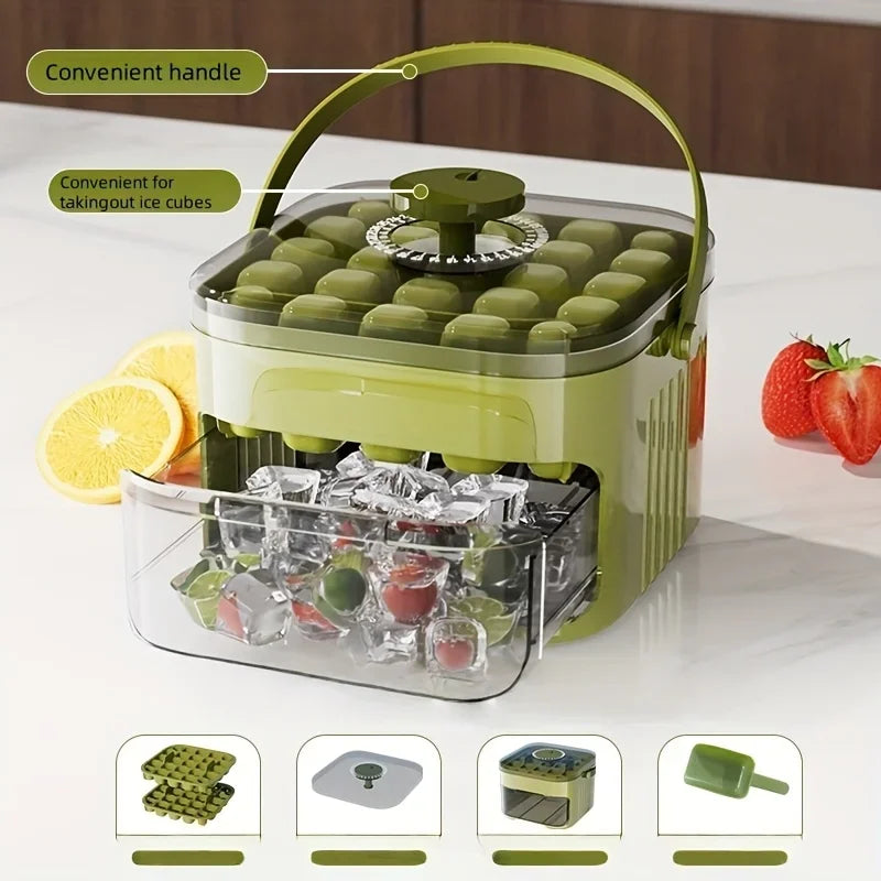 Press The Ice Cube Mold To Make The Ice Box Homemade Ice Cube Shaped Box for Household Refrigerators. Easy Demolding