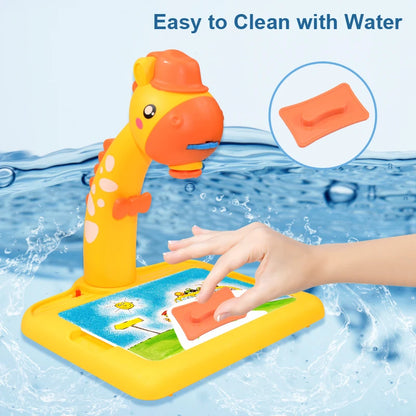 Kids LED Projector DrawinTablero LED animado para pintar y dibujar.