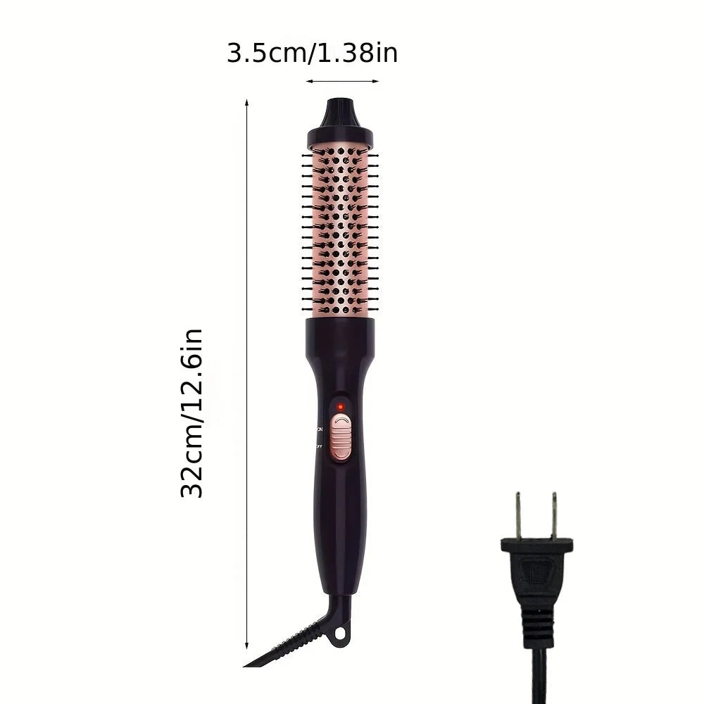 SoftAura 2026 New Curling Thermal Brush PTC Heated Curling Iron Round Brush 32mm Hair Curler Hot Volumizing Brush Styler