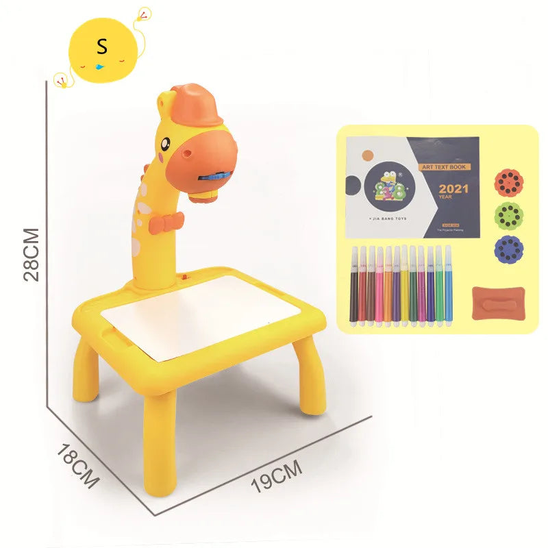 Kids LED Projector DrawinTablero LED animado para pintar y dibujar.
